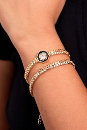 Heliophilia Silver Pulsera de Metal Dorado CSET9934
